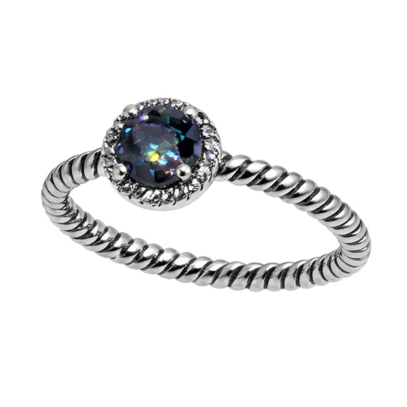Midnight Aurora Twist Ring